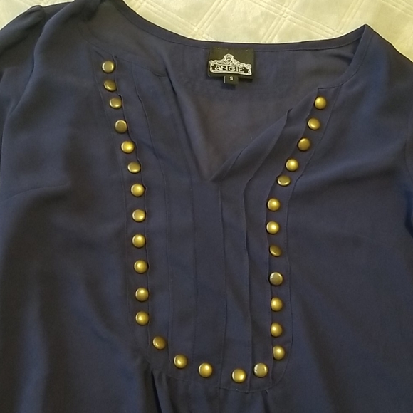 Royal blue sheer tunic - Picture 2 of 4